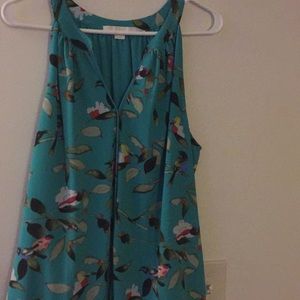 Teal bird dress